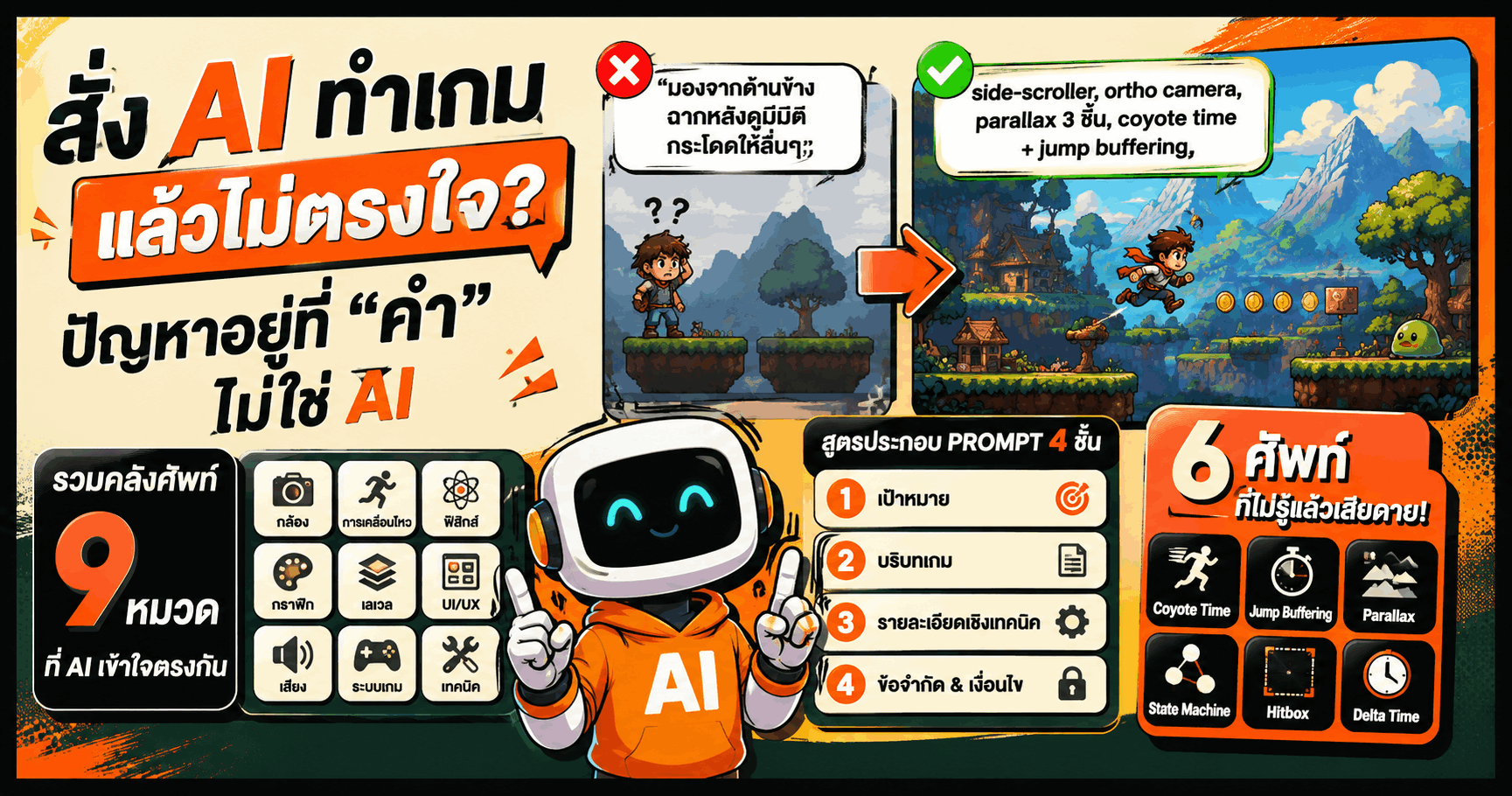 สั่ง AI ทำเกมแล้วไม่ตรงใจ? ปัญหาอยู่ที่ “คำ” ไม่ใช่ AI